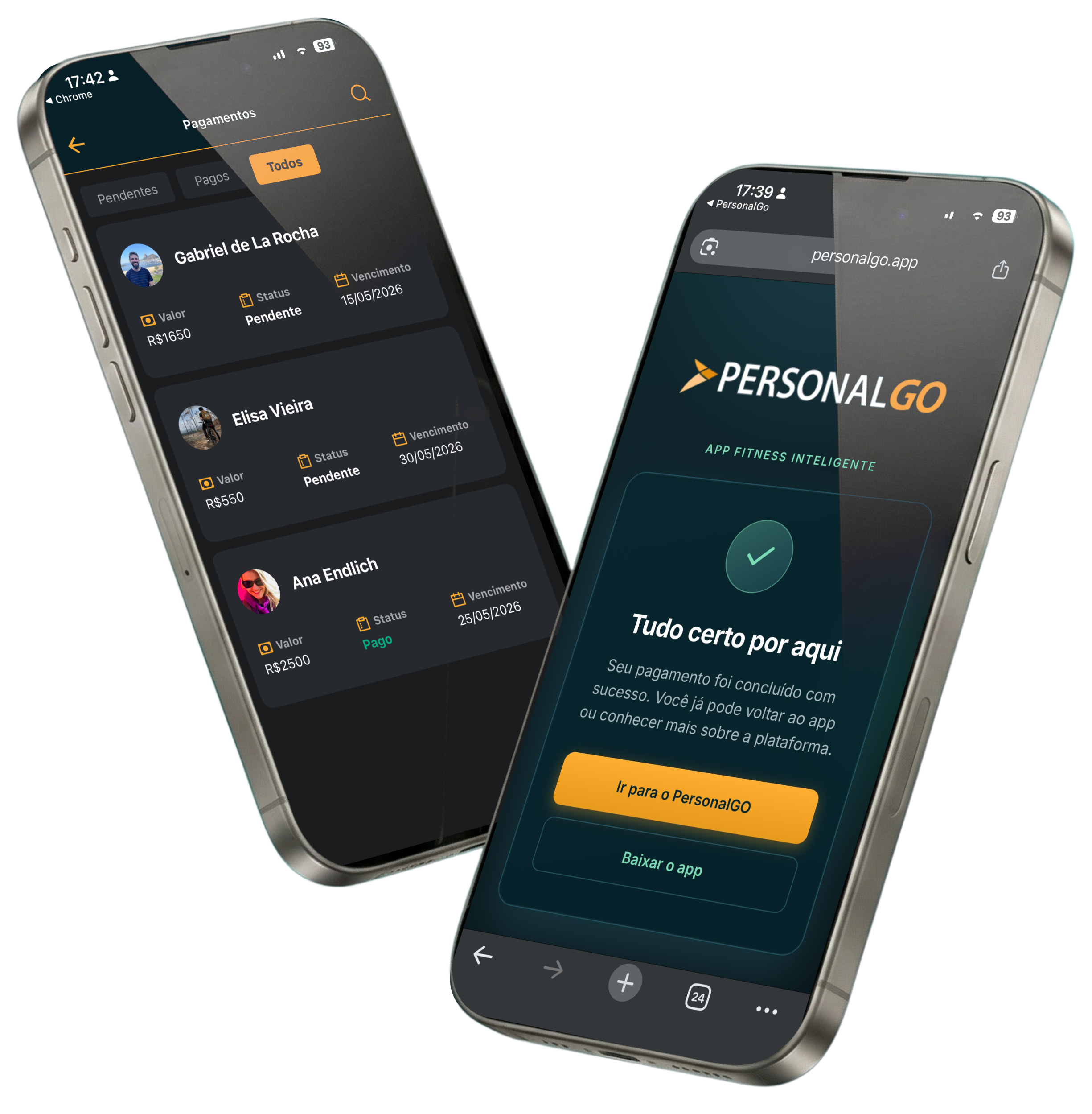 Plataforma de Pagamentos PersonalGO no celular